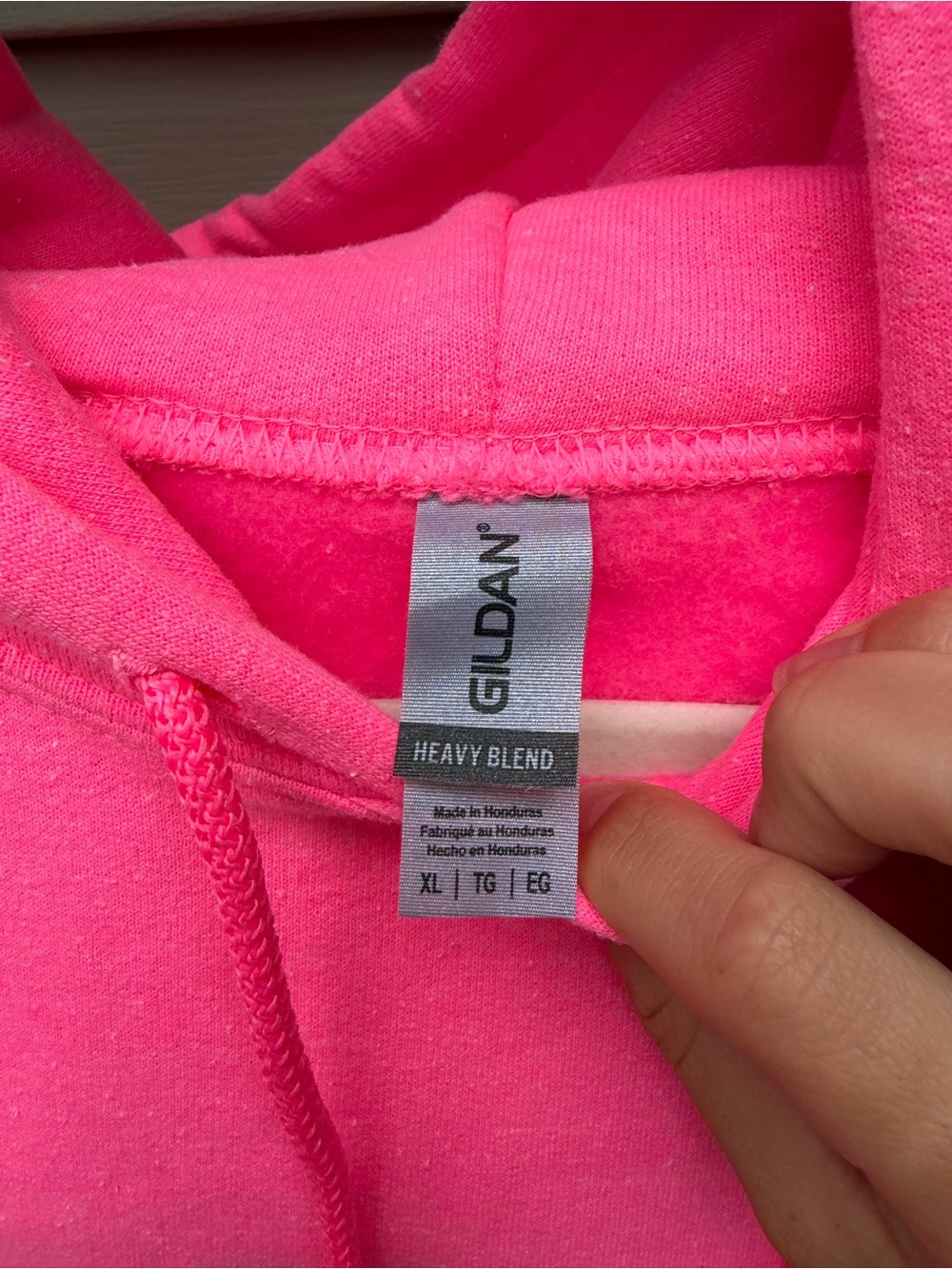 Gildan Neon Pink Heavy Blend Hoodie - Picture 3 of 3
